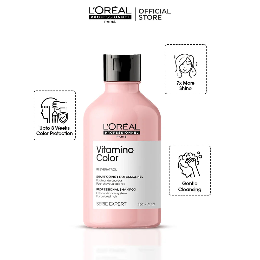 Loreal Professional Serie Expert Vitamino Color Shampoo With Resveratrol - 300ml - For Color Treated Hair