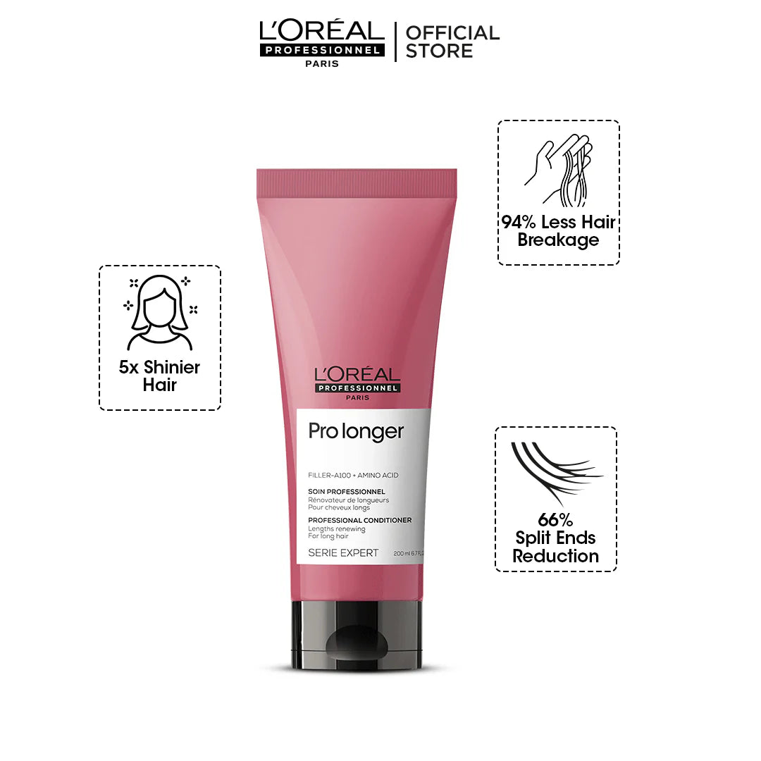 Loreal Professional Serie Expert Pro Longer Conditioner With Filler-A100 And Amino Acid - 200ml - For Long Hair With Thinned Ends (6119)