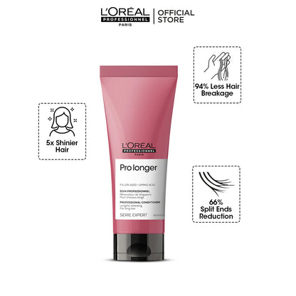 Loreal Professional Serie Expert Pro Longer Conditioner With Filler-A100 And Amino Acid - 200ml - For Long Hair With Thinned Ends (6119)