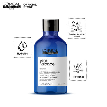 Loreal Professional Serie Expert Sensi Balance Shampoo With Sorbitol - 300ml - For Sensitized Scalp