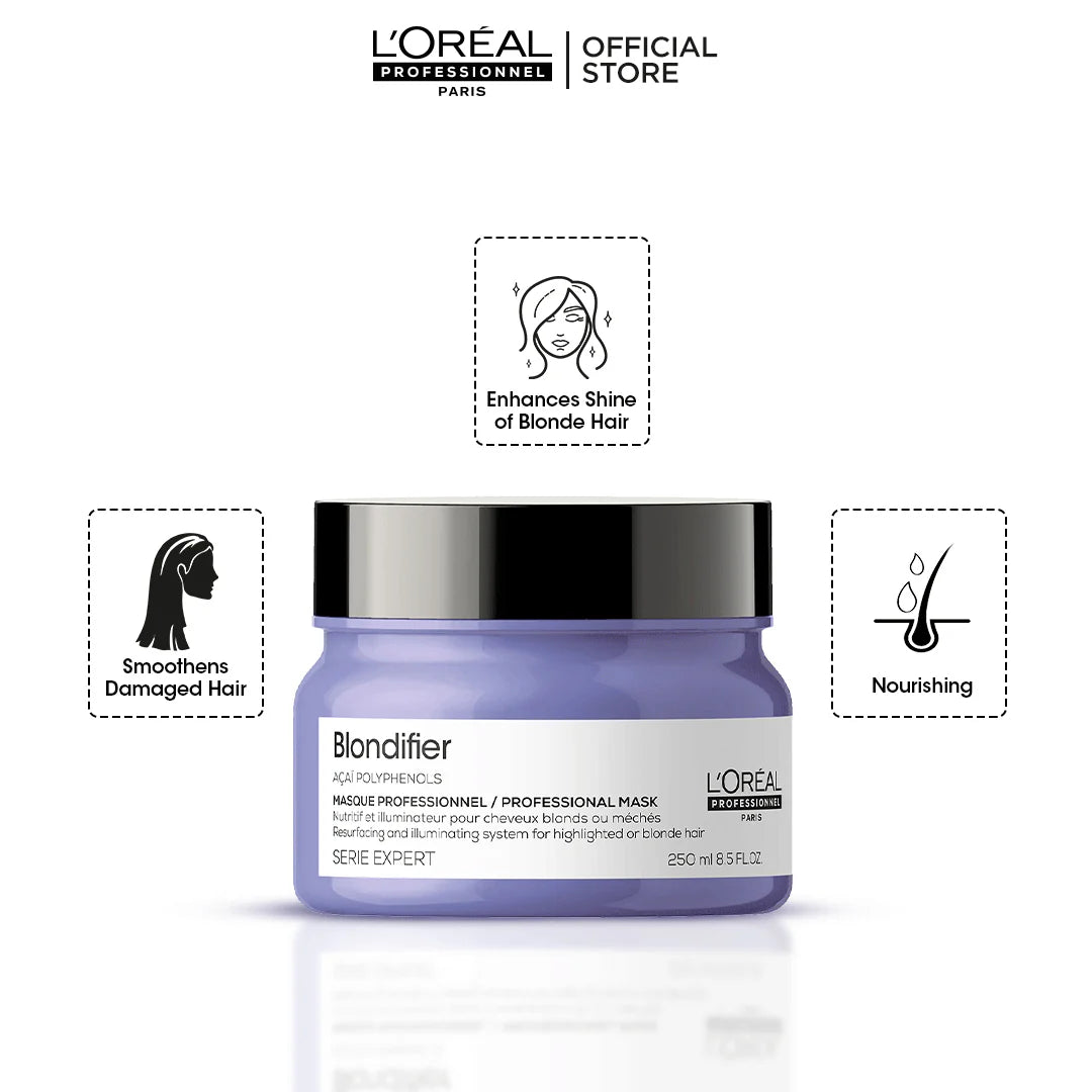 Loreal Professional Serie Expert Blondifier Mask - 250ml - For Highlighted Or Blond Hair