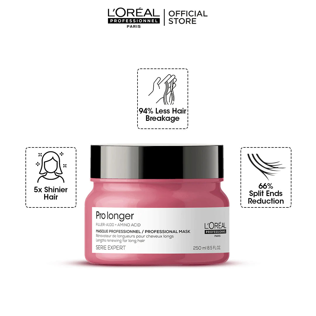 Loreal Professional Serie Expert Pro Longer Mask With Filler-A100 And Amino Acid - 250ml - For Long Hair With Thinned Ends