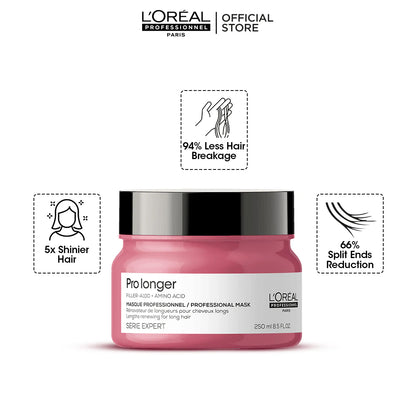 Loreal Professional Serie Expert Pro Longer Mask With Filler-A100 And Amino Acid - 250ml - For Long Hair With Thinned Ends