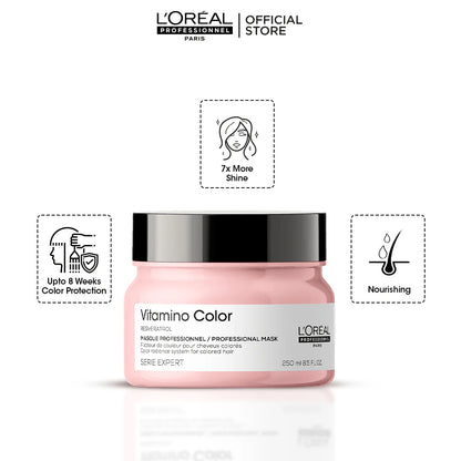 Loreal Professional Serie Expert Vitamin o Color Mask With Resveratrol- 250ml - For Color Treated Hair