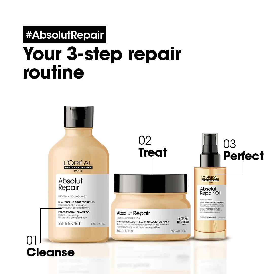 Loreal Professional Serie Expert Absolut Repair Oil Leave In Treatment - 90ml - For Dry And Damaged Hair