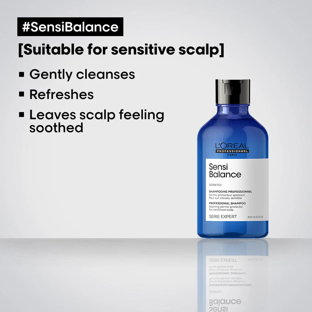 Loreal Professional Serie Expert Sensi Balance Shampoo With Sorbitol - 300ml - For Sensitized Scalp