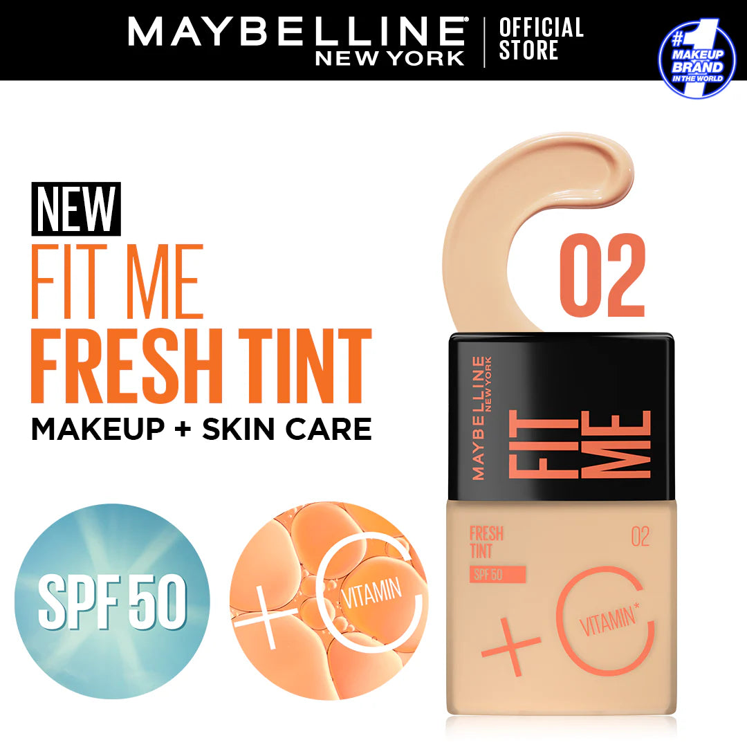 Maybelline - Fit Me Fresh Tint Spf 50 + Vitamin C Foundation - 02