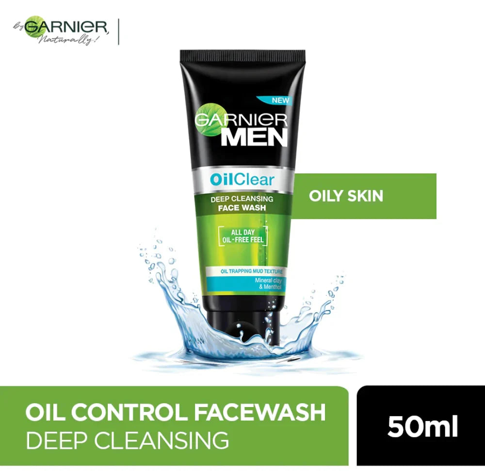 Garnier - Oil Clear Face Wash For Men - 50ml