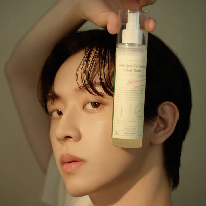 Brightened skin after using toner (if shown)