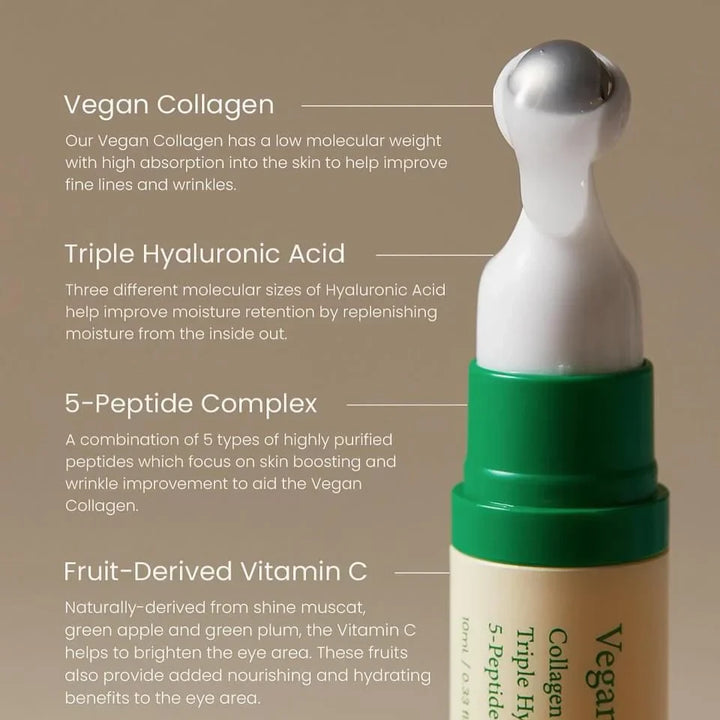Label detail of “Vegan Collagen Eye Serum 10ml”