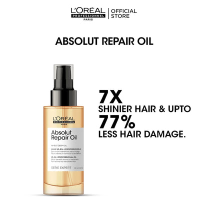 Loreal Professional Serie Expert Absolut Repair Oil Leave In Treatment - 90ml - For Dry And Damaged Hair