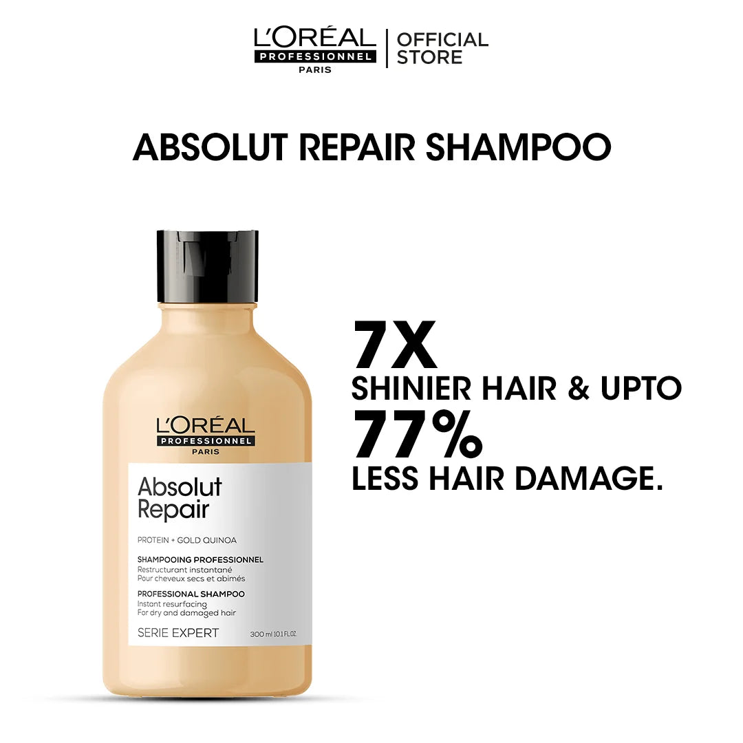 Loreal Professional Serie Expert Absolut Repair Shampoo - 300ml - For Dry And Damaged Hair