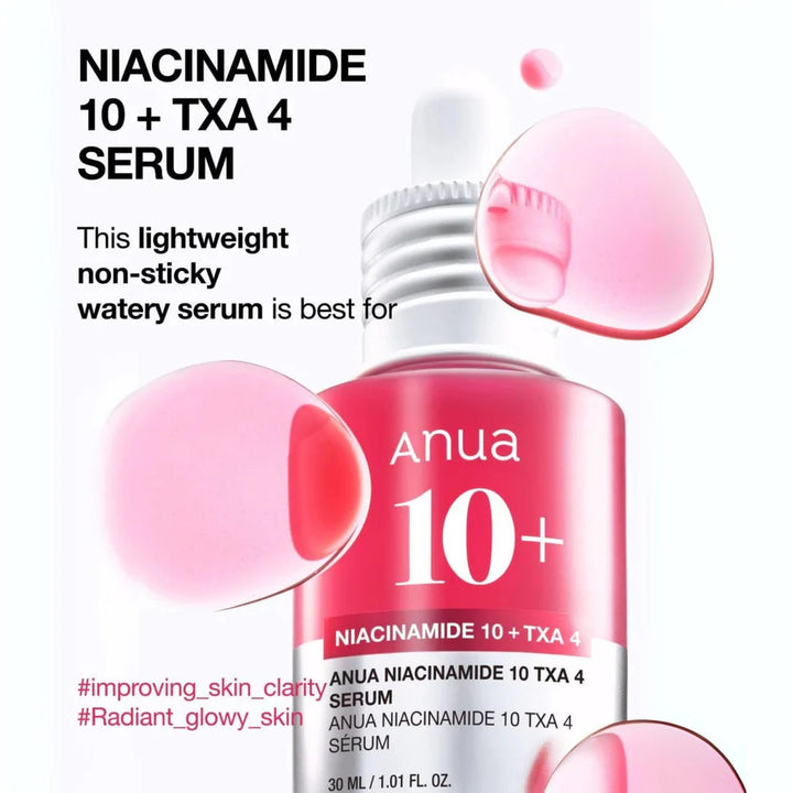 Front view of Anua 10% Niacinamide serum
