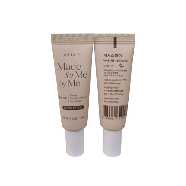 Axis-Y Biome Double Defense Sunscreen SPF 50+ PA++++ front bottle – buy in Pakistan