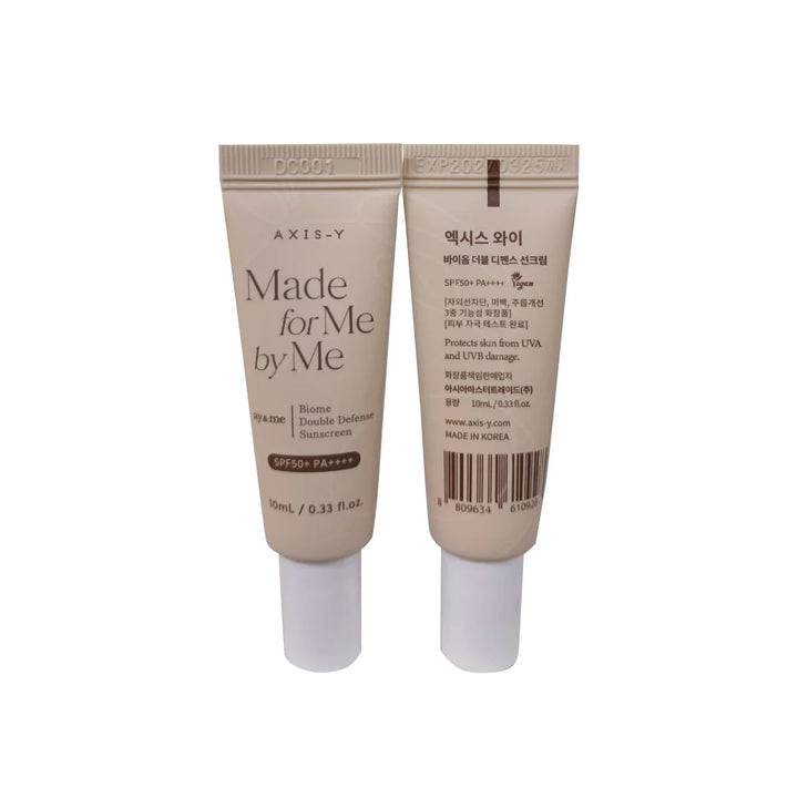 Axis-Y Biome Double Defense Sunscreen SPF 50+ PA++++ front bottle – buy in Pakistan