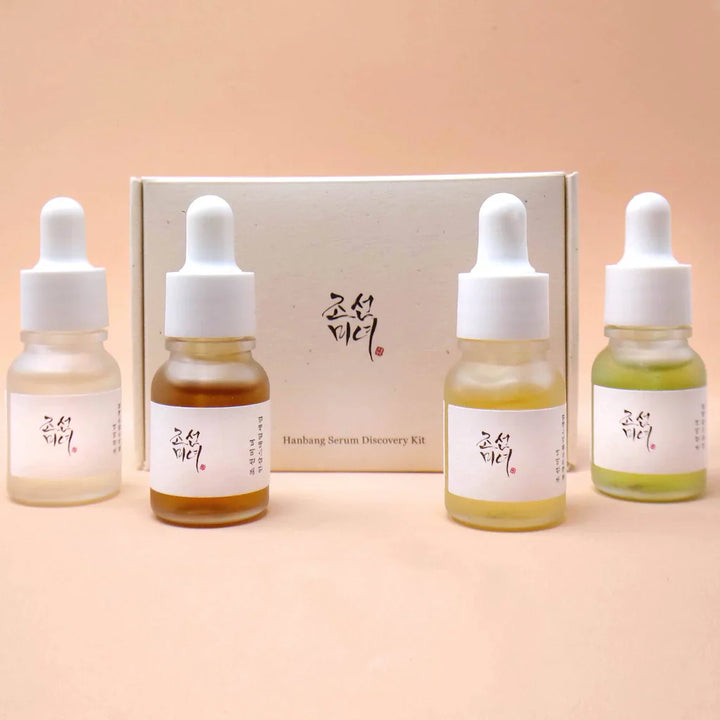 Packaging box and mini bottles side view