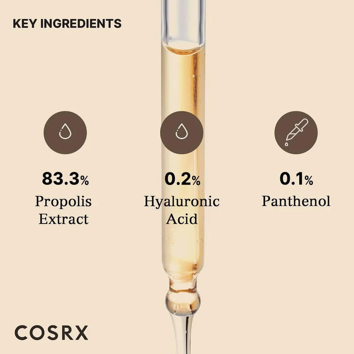 “Woman applying COSRX Propolis Light Ampoule to cheeks for redness reduction and glow”
