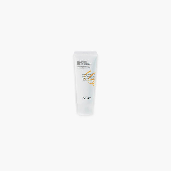 “COSRX Full Fit Propolis Light Cream 65ml tube with yellow label and bee propolis mention”