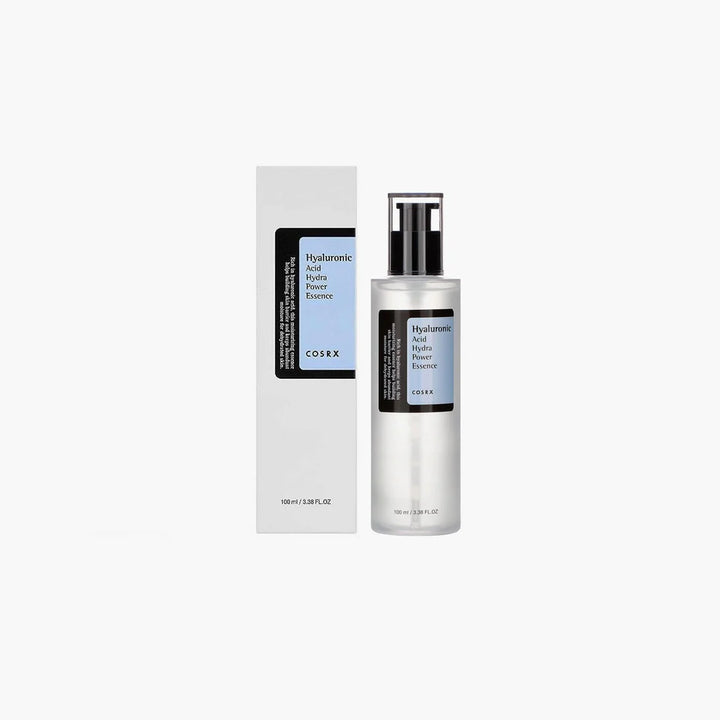 “Close-up of COSRX Hyaluronic Acid essence texture on hand – gel-essence finish”