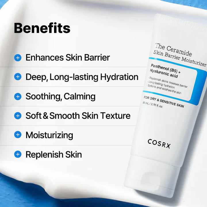 COSRX Ceramide Moisturizer Hydrates, Soothes Redness, and Strengthens Skin Barrier