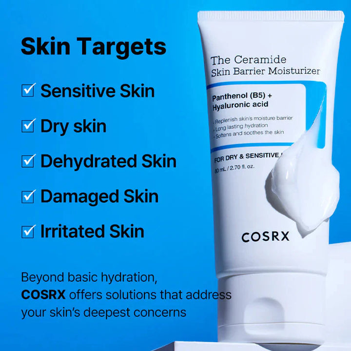 Applying COSRX Ceramide Moisturizer for Hydration and Skin Barrier Support