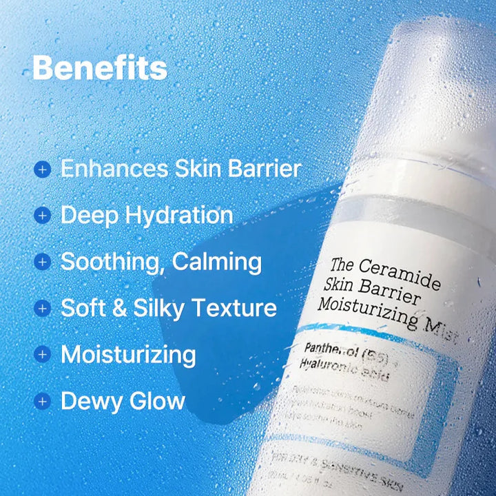 COSRX Ceramide Mist Strengthens Skin Barrier, Soothes Redness, and Hydrates