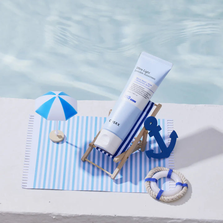 “COSRX Korean sunscreen SPF50 PA++++ – travel-friendly sun protection”