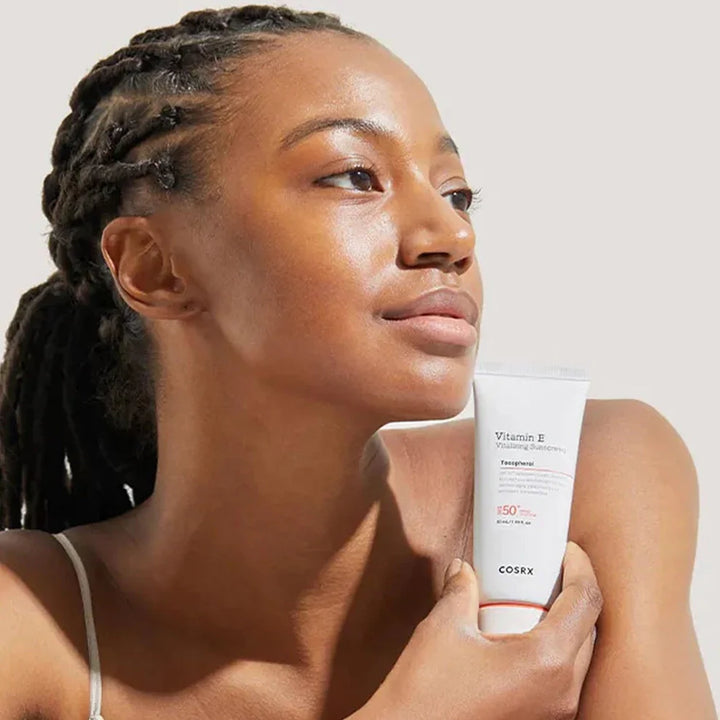COSRX Sunscreen with Vitamin E Prevents Sun Damage and Premature Aging"
