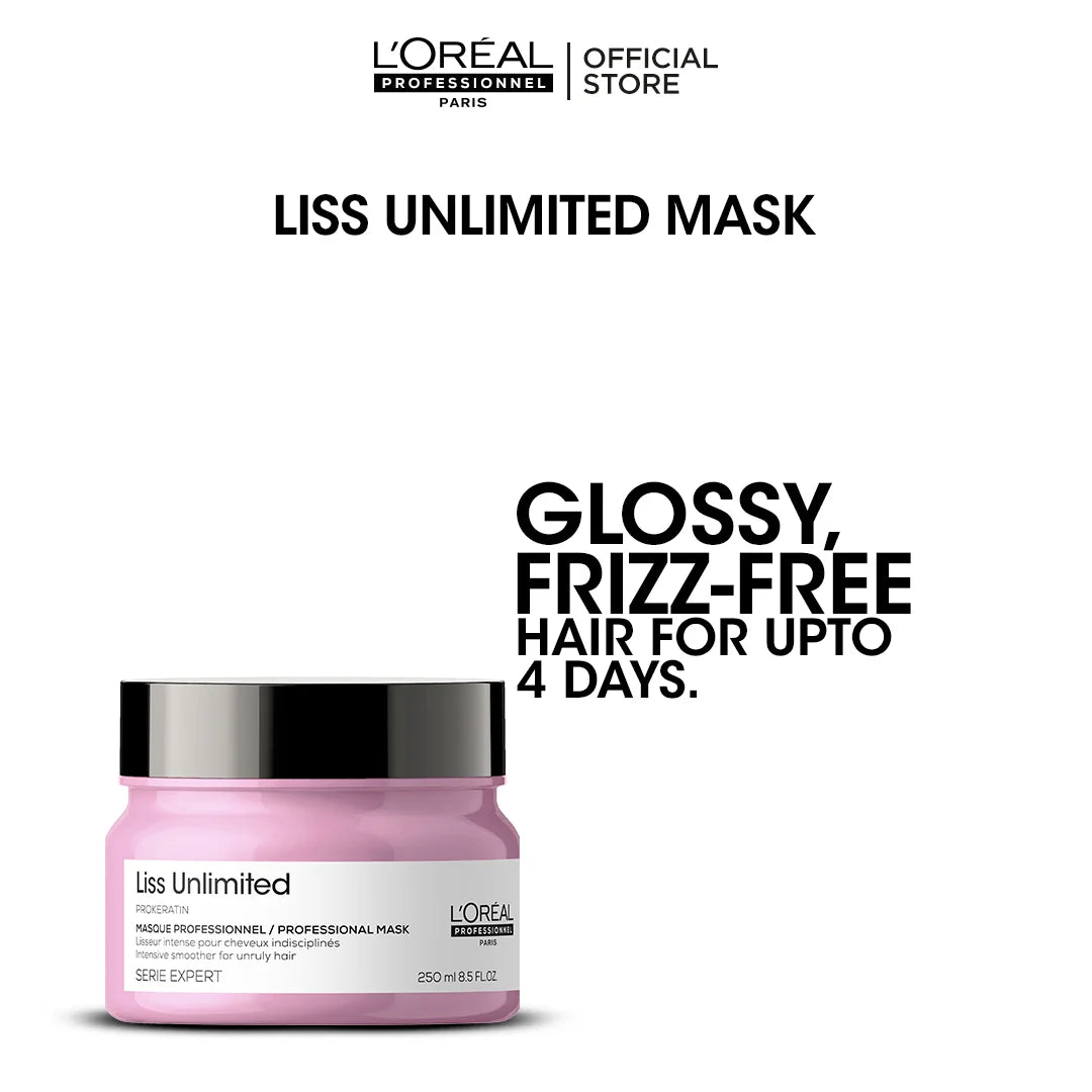 Loreal Professional Serie Expert Liss Unlimited Mask - 250ml - For Frizzy Hair & Straightened Hair