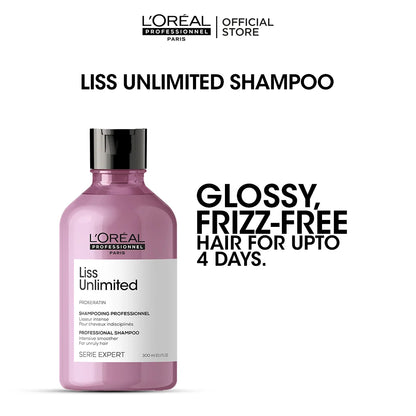 Loreal Professional Serie Expert Liss Unlimited Shampoo - 300ml - For Frizzy Hair & Straightened Hair