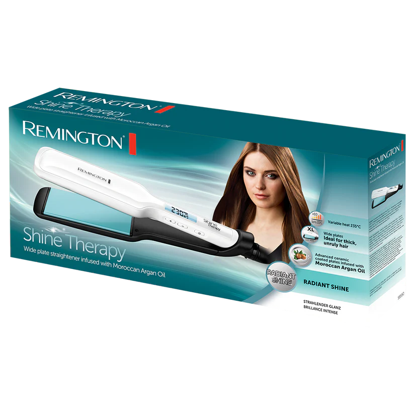 REMINGTON HAIR STRAIGHTENER SHINE THERAPY WIDE PLATE S8550