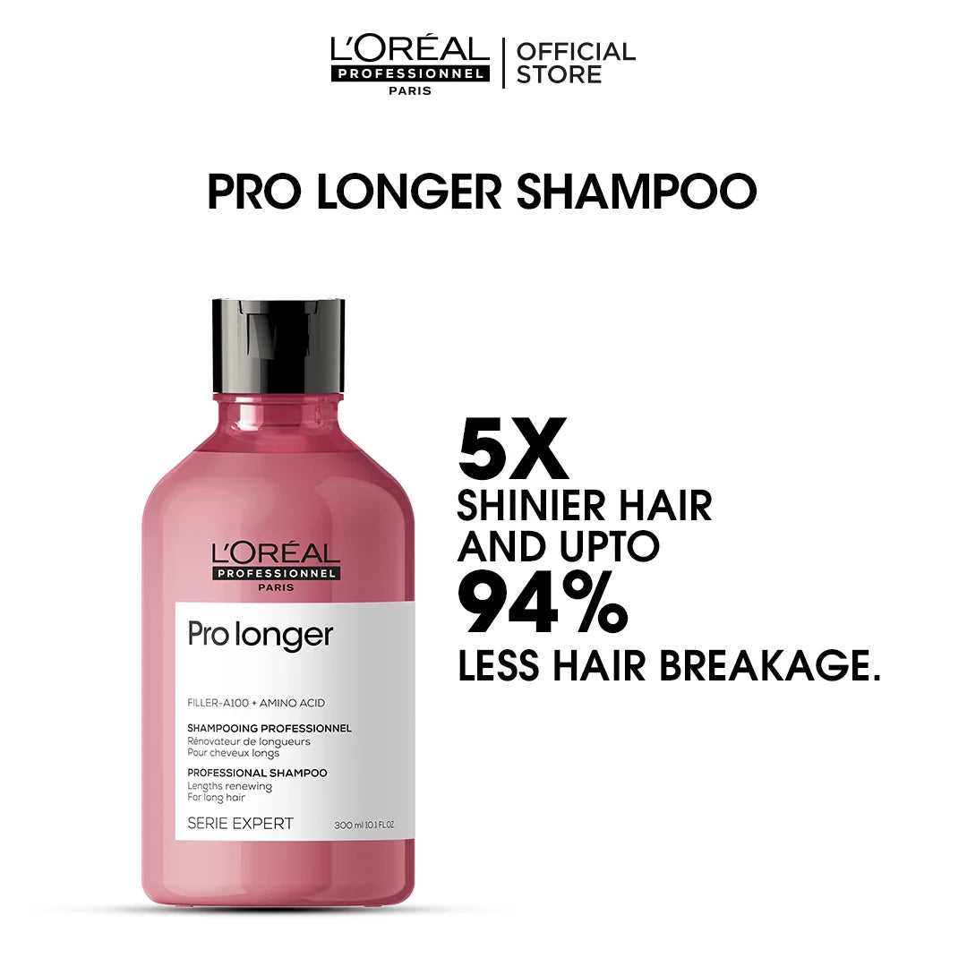 Loreal Professional Serie Expert Pro Longer Shampoo With Filler-A100 And Amino Acid - 300ml - For Long Hair With Thinned Ends