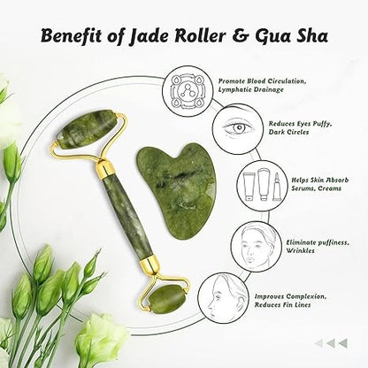 Ice Face Roller And Jade Roller Bundle