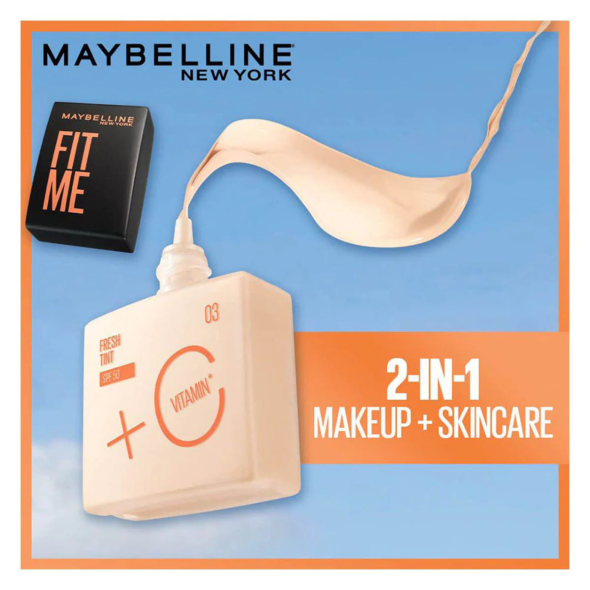 Maybelline - Fit Me Fresh Tint Spf 50 + Vitamin C Foundation - 01