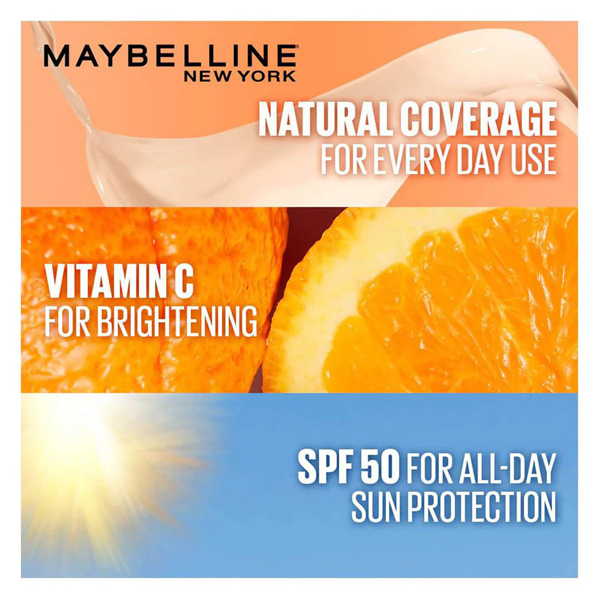 Maybelline - Fit Me Fresh Tint Spf 50 + Vitamin C Foundation - 01