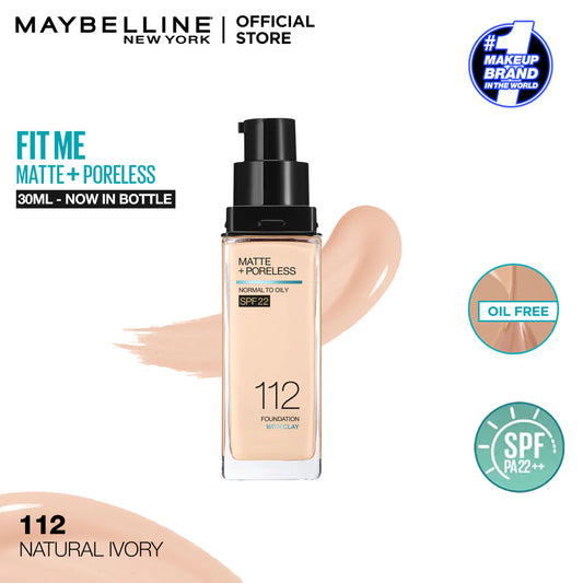 Maybelline - Fit Me Matte + Poreless Liquid Foundation SPF 22 - 112